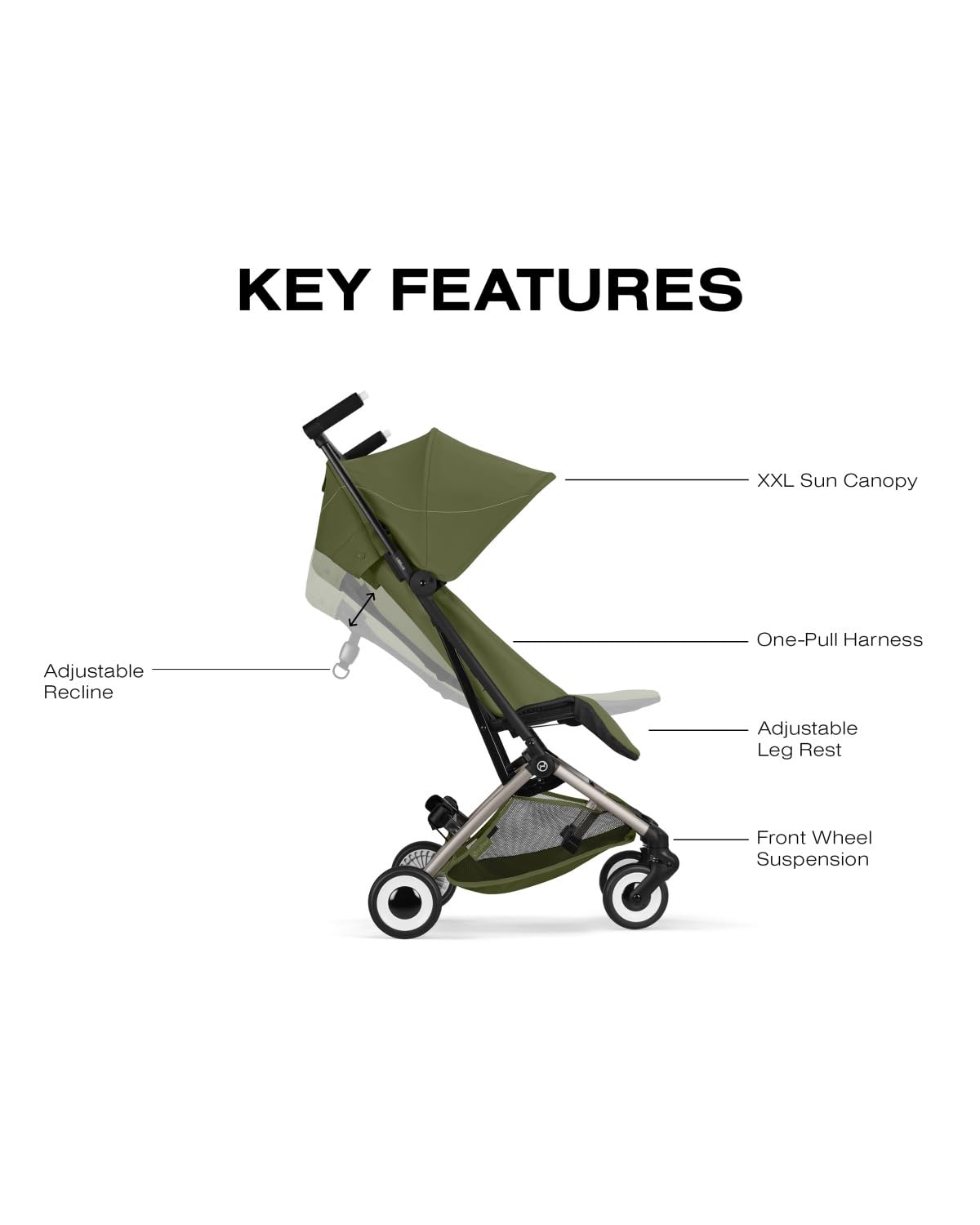LIBELLE Ultra Lightweight Travel Stroller - Almond Beige