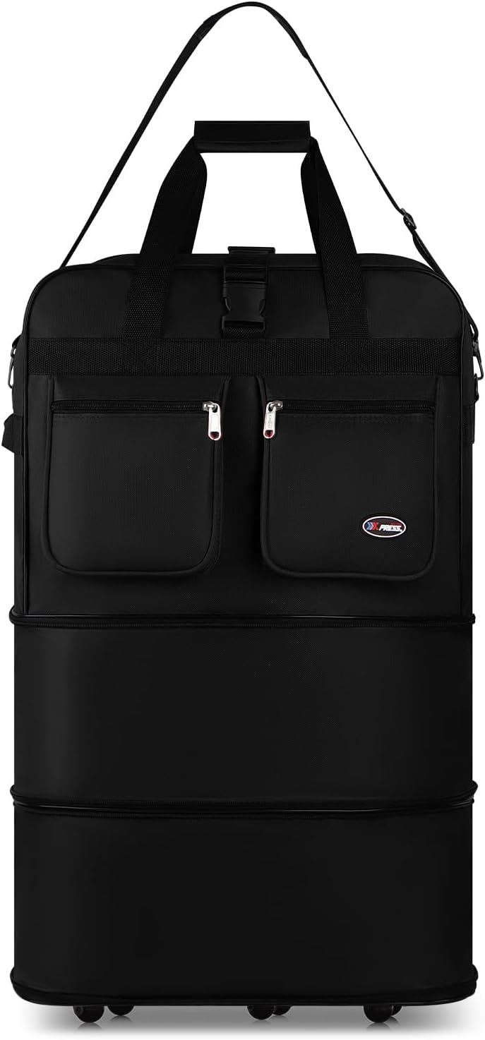40'' Expandable Rolling Duffel Bag Suitcases w/Wheels,Foldable Luggage Bag