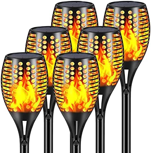 Aityvert Upgraded Larger Solar Torch Lights, Waterproof Outdoor Dancing Flames Light, Flickering Flames Garden Lights, Landscape Decoration Pathway Patio Lights 43" 96 LED (4 Pack)