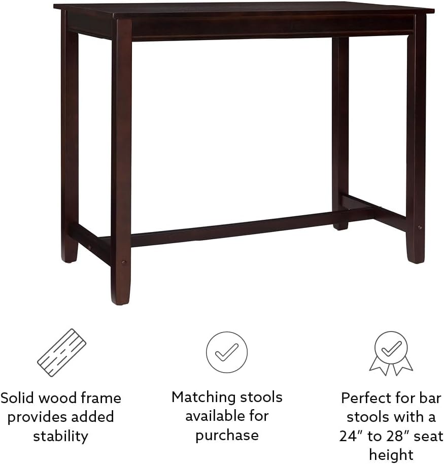 Linon Claridge Rustic Wood 36 inch Height Pub Table