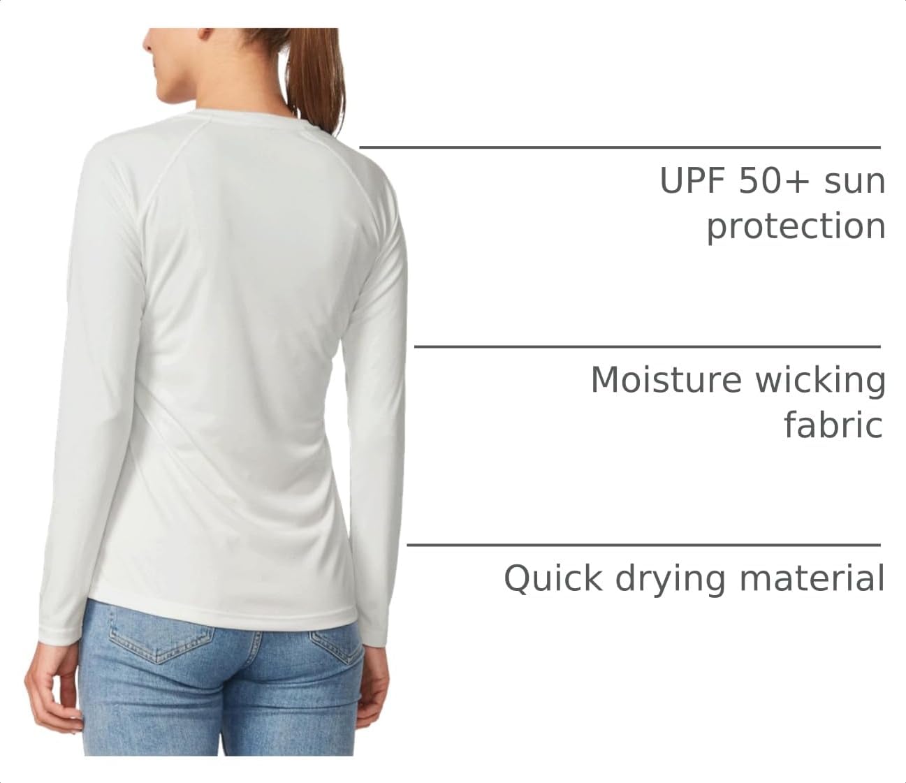 baleaf Women's UPF 50+ Sun Shirts Long Sleeve Stretchy Quick Dry | Lightweight, Rash Guard, UPF 50+ Sun Protection, Breathable Comfort material for Hking Workout, Excellent for hot weather