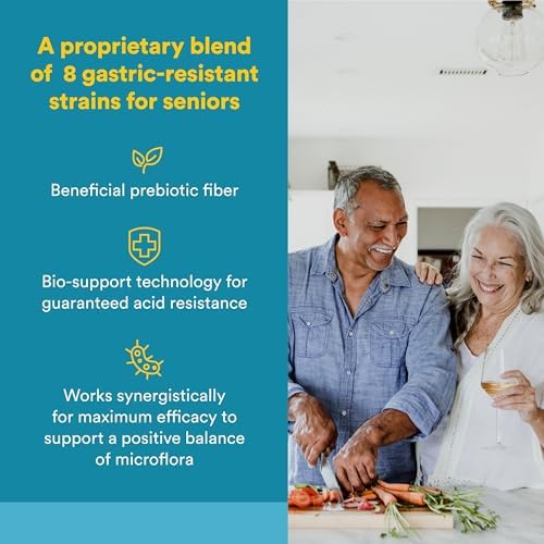 Natural Factors Ultimate Probiotic Senior's - Senior Supplement for Digestive & Immune Health - 35 Billion CFUs - Non-GMO & Gluten-Free - 30