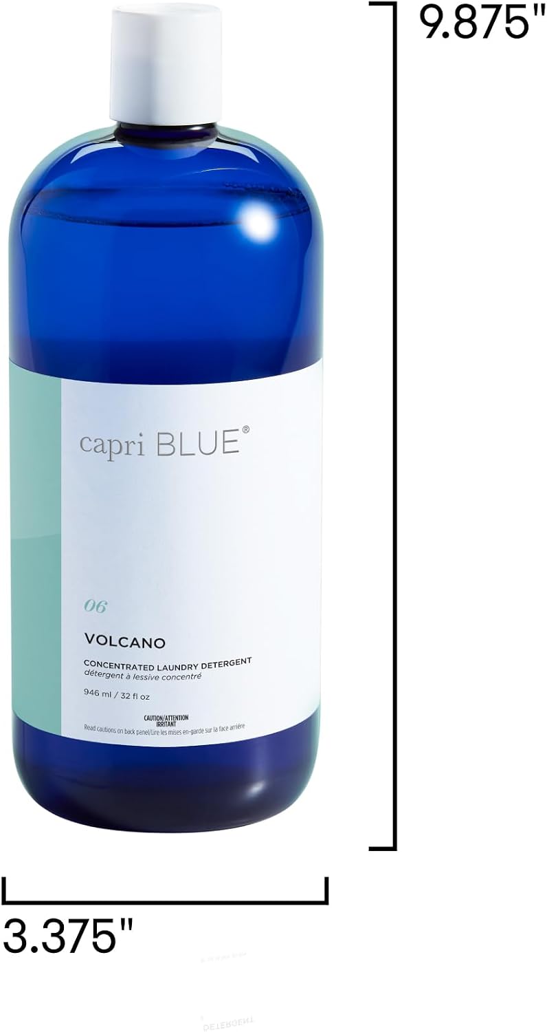 Capri Blue Volcano Laundry Detergent Liquid - This Luxury Non-Toxic Laundry Detergent is Vegan & Cruelty Free - Formulated with Grapefruit &