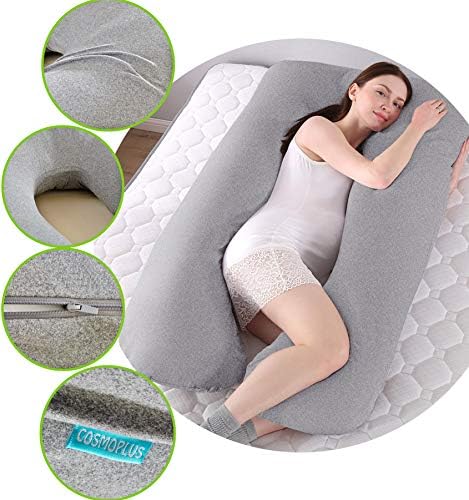 COSMOPLUS 𝐏𝐫𝐞𝐠𝐧𝐚𝐧𝐜𝐲 𝐏𝐢𝐥𝐥𝐨𝐰 𝐂𝐨𝐯𝐞𝐫 U Shaped Full Body Pillow Case 𝐂𝐨𝐯𝐞𝐫 for