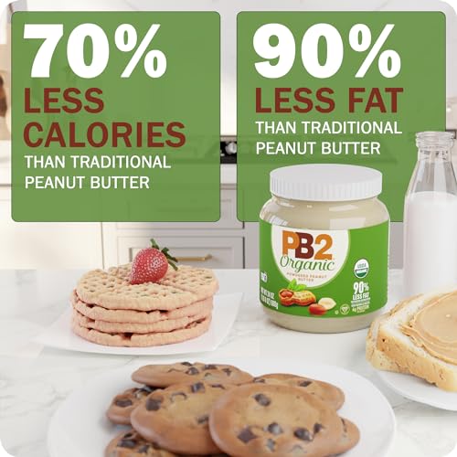 PB2 6.5oz Organic Powdered Peanut Butter - USDA Organic Certified, Non-GMO Project Verified, Gluten-Free