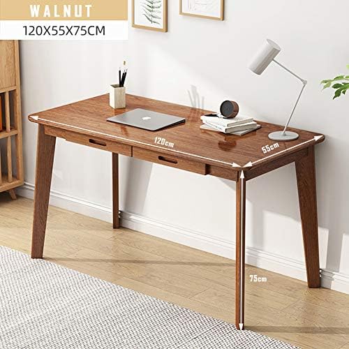 IOTXY Solid Wood Writing Desk - Home Office Laptop Computer Table, Walnut