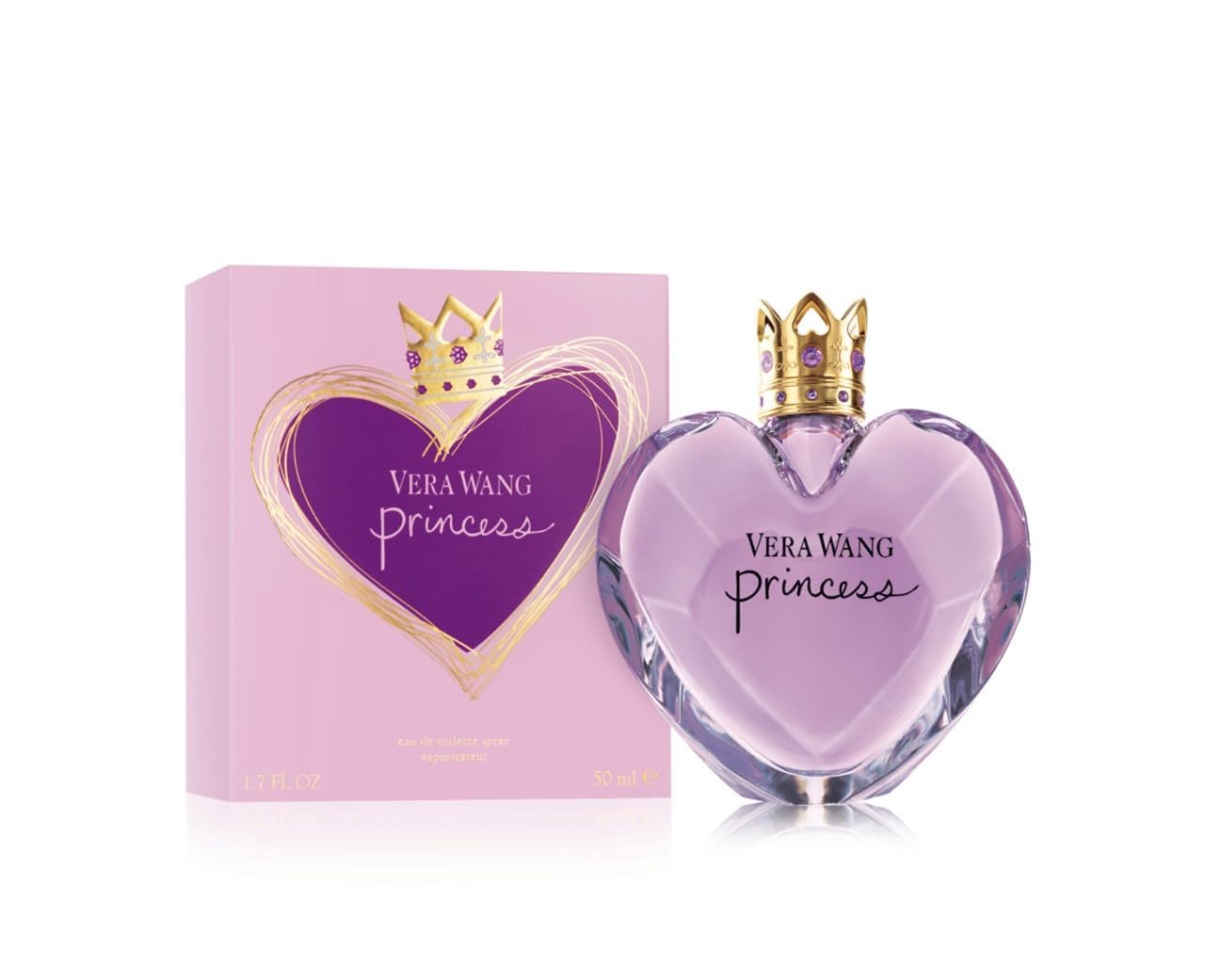 Vera Wang Princess Eau de Toilette for Women - Fruity Floral Scent - Sweet Notes of Vanilla, Water Lily, and Apricot - Feminine and Modern - 1.7 Fl Oz