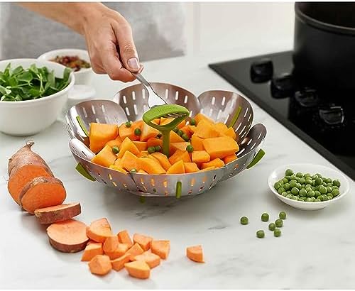 Joseph Joseph Bloom Folding Steamer Basket, Vegetable Steamer