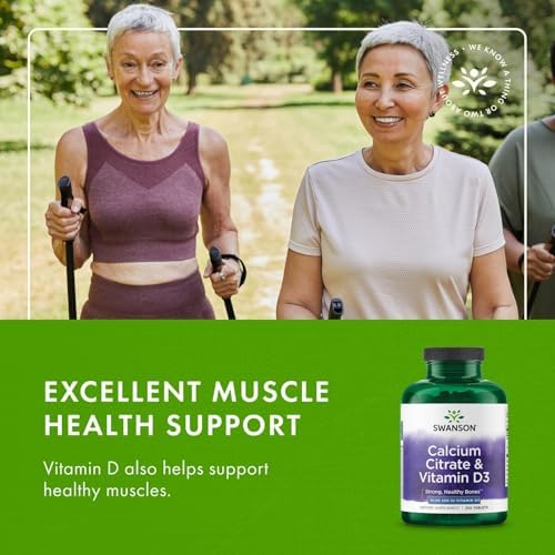 Swanson Calcium Citrate & Vitamin D3 250 Tabs (2 Pack)