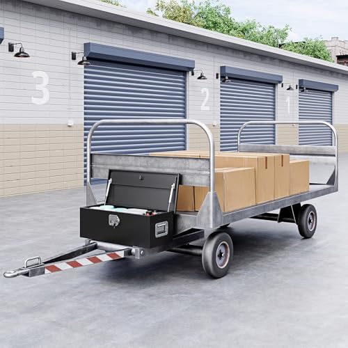 30 Inch Steel Heavy Duty Truck Bed Tool Box, Trailer Tongue Tool Box with Lock and Keys, Tool Box for Storage, Utility Trailer Tool Box for Truck, Pickup, RV, Trailer