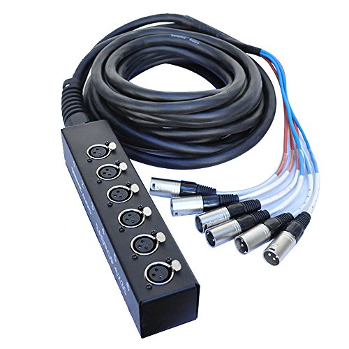 Seismic Audio SADROP-6x30 6 Channel Drop Snake Cable, 30-Feet Pro Audio Sub Snake