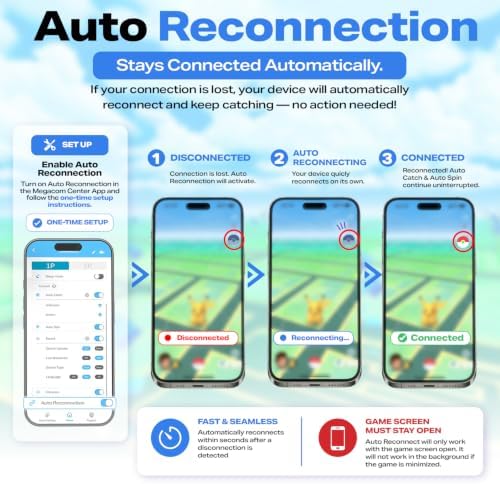 DuoMon 3 Advance Auto Catcher for Pokemon Go Plus - 2 Account Play, Auto Catch & Spin, Voice Alerts, Auto Reconnect, Mobile App - 2026 Edition