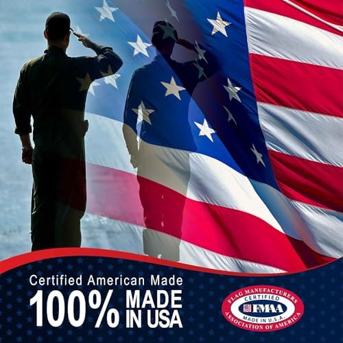 American Flag 6x10 Made in USA – Heavy Duty 2‑Ply Polyester Outdoor US Flag, Embroidered Stars & Sewn Stripes
