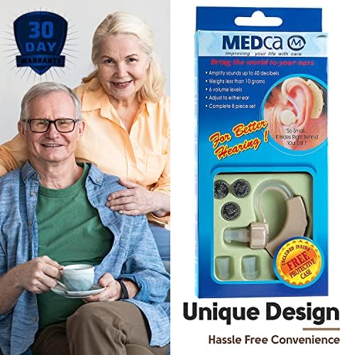 MEDca BTE Behind The Ear Sound Amplifier Super Mini Size Sound Enhancer