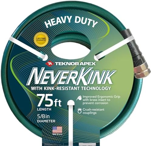 Teknor Apex 1094716 NeverKink 8617-100, Heavy Duty Garden Hose, 5/8-Inch by 100-Feet