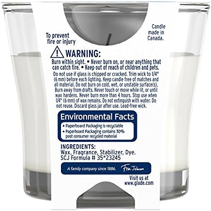 Glade Candle Jar, Air Freshener, Apple Cinnamon, 3.4 Oz