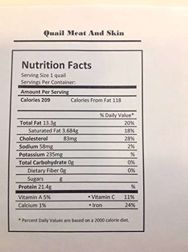 Quail whole semi-boneless 36 qty. / 3.5 oz. (4 per package)