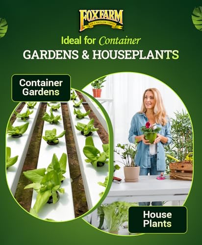 FoxFarm Ocean Forest Potting Soil for Container Gardens - Light, Aerated Texture with Fish Meal, Crab Meal, Earthworm Castings - Houseplant Potting Mix for Seedlings & Plant Starts - 4 x12 Quart