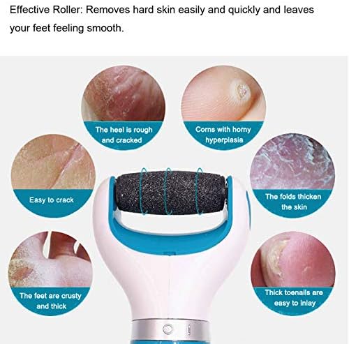 5 Pack Blue Extra Coarse Replacement Refill Roller Compatible with Amope Pedi Refills Electronic Foot File