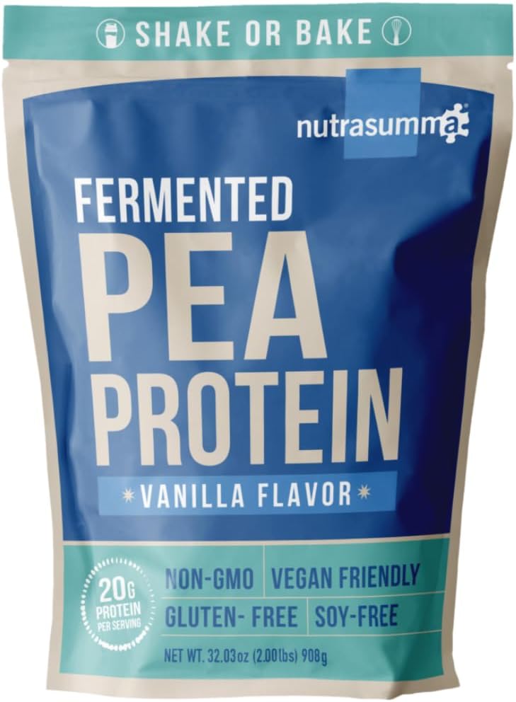 Pea Protein Powder, Vegan Chocolate Flavor, 100% Plant Based, No Artificial Sweeteners, Non GMO, Gluten Free & Soy Free, 2.11 LB