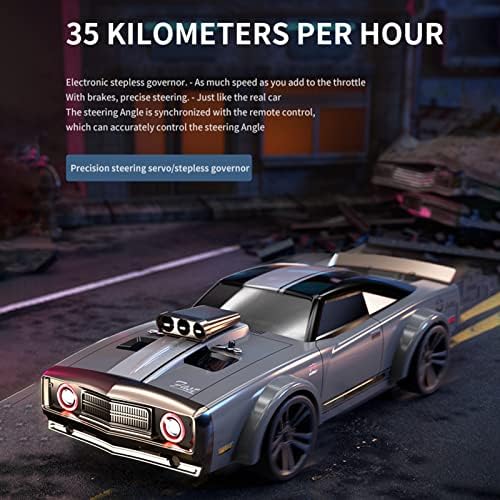 GoolRC RC Drift Car, 1:16 Scale Remote Control, 4WD 35KM/H High Speed Racing, 2.4GHz Drifting for Adults with Cool LED Lights
