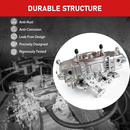 BR-67202 950 CFM Carburetor Race Series Mechanical Secondary Carburetor, Double Pumper 4150 4-Barrel Square Bore No Choke Dual Inlet