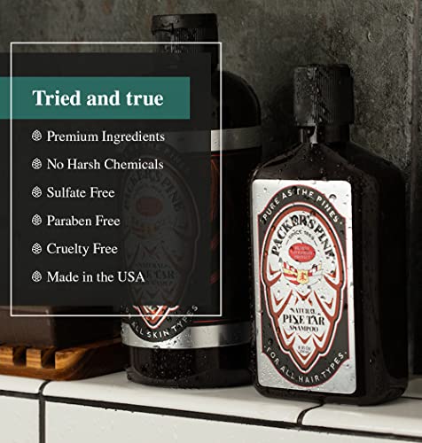 Packer's Pine Tar Shampoo for Men | Soothing Cleanser for Dry, Itchy & Flaky Scalp | Helps Dandruff, Psoriasis & Seborrheic Dermatitis | USA Made, Paraben & Sulfate Free (Pack of 1)