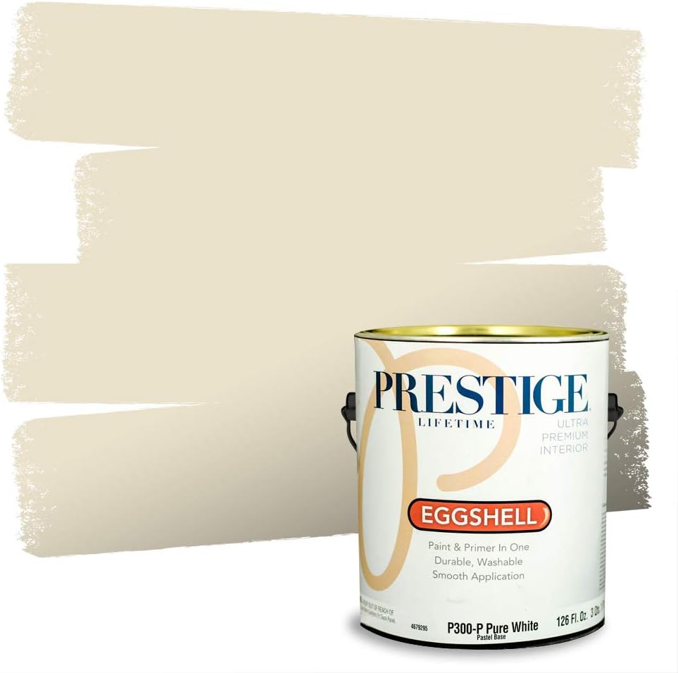 PRESTIGE Paints Exterior Paint and Primer In One, 1-Gallon, Flat, Comparable Match of Sherwin Williams* Coastal Plain*
