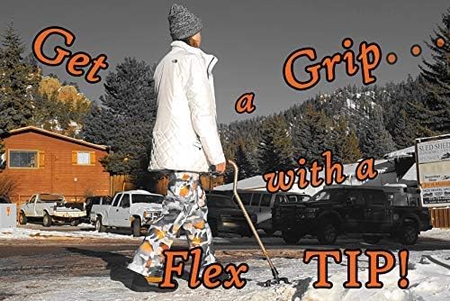FlexTIP (TLC 5") Cool Walking Cane Tripod Foot – Free-Standing - Anti-Shock, Bending