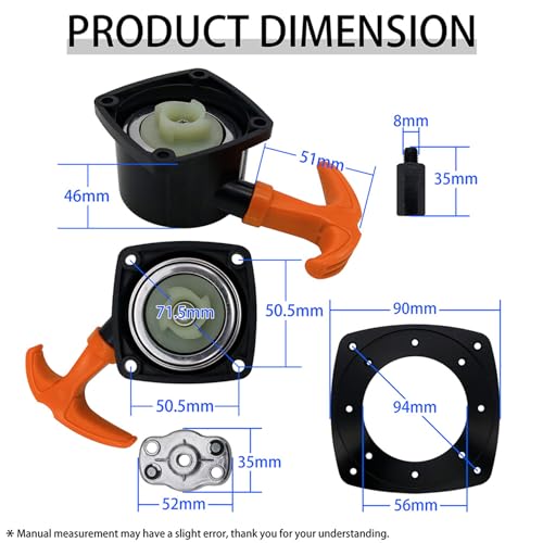 FLMLF Engine Pull Starter, Easy Pull Starter for Zenoah CY 23cc, 26cc, 29cc and Rovan 23-30.5cc Engine (Green)