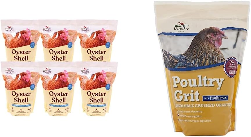 Manna Pro Crushed Oyster Shell for Chickens, Calcium Supplement, 5 lb Bag