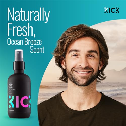 Kick Sea Salt Spray for Men - Texturizing Hair Spray - Beach Waves & Volume | Salt Water Formula for a Surfer Hair Style - Natural Texture & Tousled