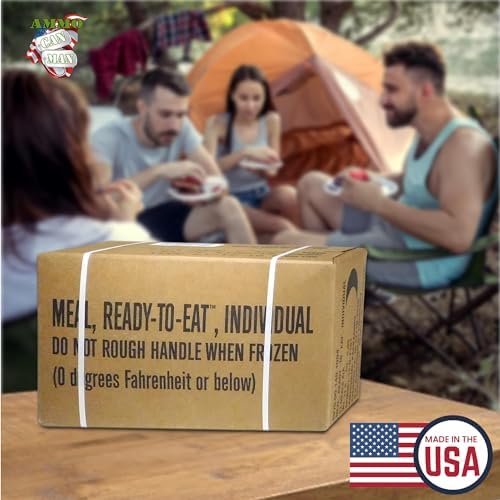U.S. Military MRE 12-Pack, Flameless Heaters, Freeze Dried, 2023 Inspection | Genuine Military MRE with Flameless Heaters, Entree & Side Dishes