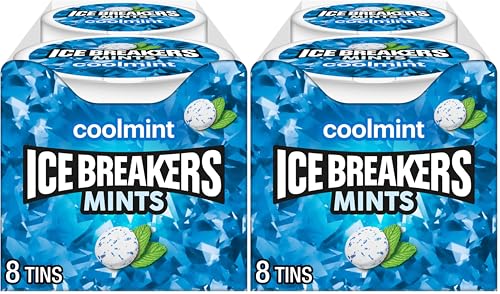 ICE BREAKERS Coolmint Sugar Free Mints Tins, 1.5 oz (8 Count)
