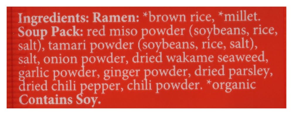 Lotus Foods Organic Ramen Miso Soup Mix-Millet & Brown-2.8 oz