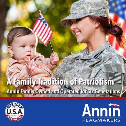 Annin Flagmakers (2730) Tough-Tex American Flag, Made in USA - 5 x 8 Feet | Polyester