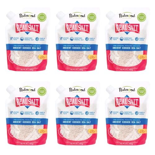 REDMOND Real Sea Salt - Natural Unrefined Gluten Free Fine, 26 Ounce Pouch (1 Pack)