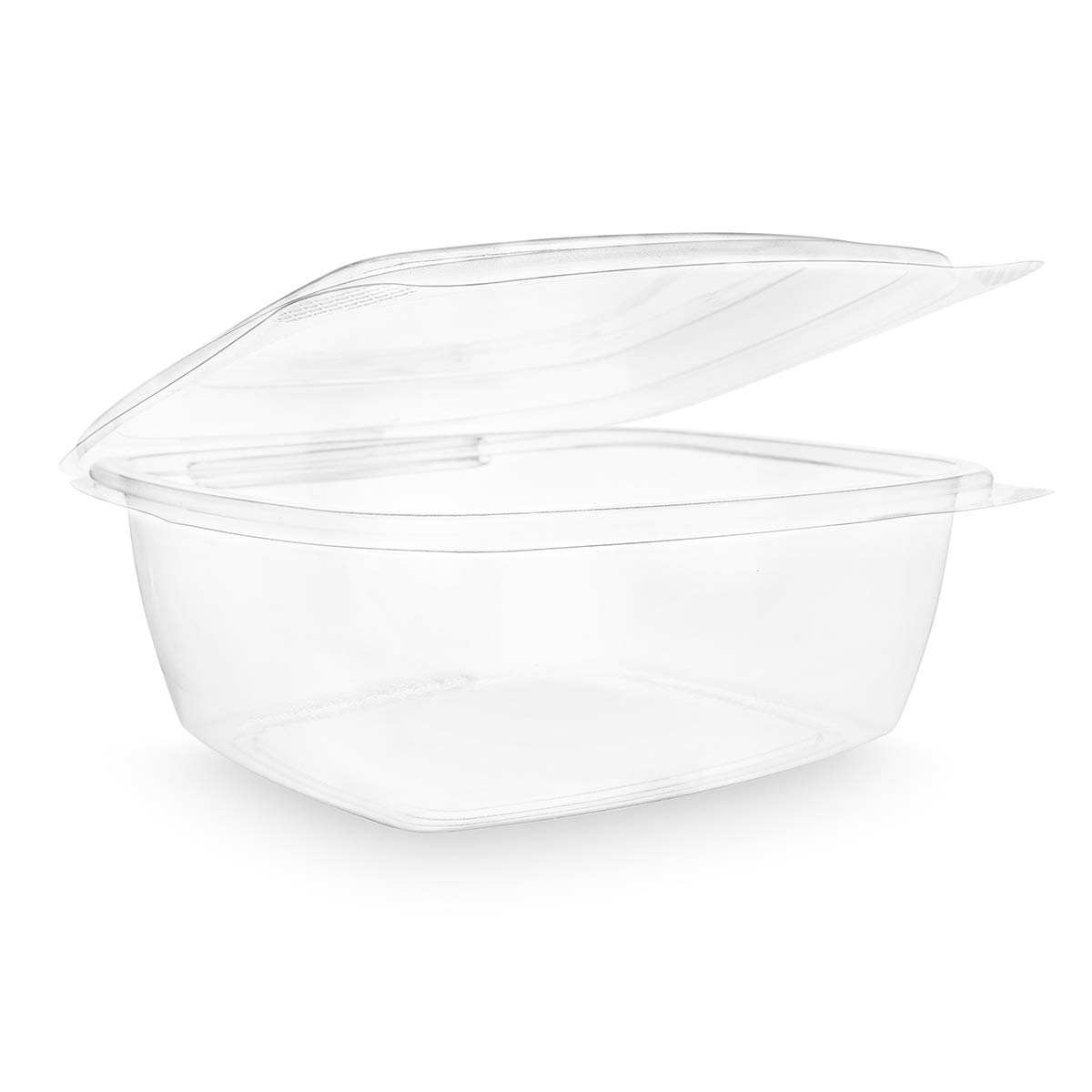 Vegware Compostable 32oz Hinged Clear Deli Containers, Case of 200, PLA Plastic Meal Prep, To Go Box With Lid, Made from PLA, A Renewable Material Made from Plants, Tight Seal for Freshness