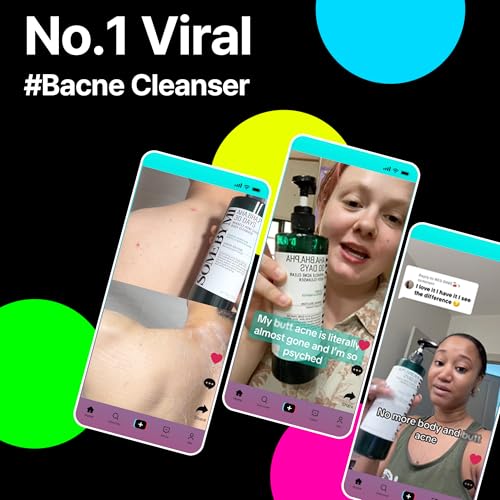SOME BY MI AHA BHA PHA 30 Days Miracle Acne Clear Body Cleanser 13.5oz – Salicylic Acid & Tea Tree Acne Body Wash – Deep Cleansing