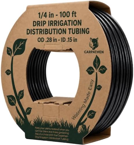 CARPATHEN 1/4" Irrigation Tubing Parts for Drip Irrigation Watering System