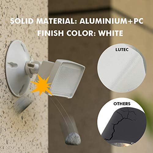 LUTEC 2 Packs 14W LED Flood Light Outdoor, 1300LM 5000K Single-Head Floodlight