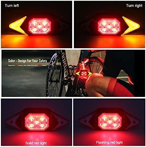 Bike Turn Signals Rechargeable Rear Bike Lights for Night Riding Luces para Bicicleta Waterproof Bike Light 2024 Bike Accessories Bike Indicators
