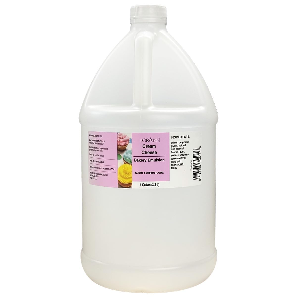 LorAnn Oils Peppermint Bakery Emulsion: True Essence, Ideal for Boosting Fruit Tones in Cakes, Cookies & Desserts, Gluten-Free, Keto-Friendly, Extract Substitute Essential for Your Kitchen, 16 Oz