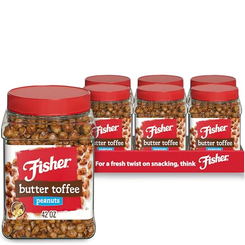 Fisher Snack Butter Toffee Peanuts, 42 Ounces (Pack of 1), No Artificial Colors or Flavors, 100% Recyclable