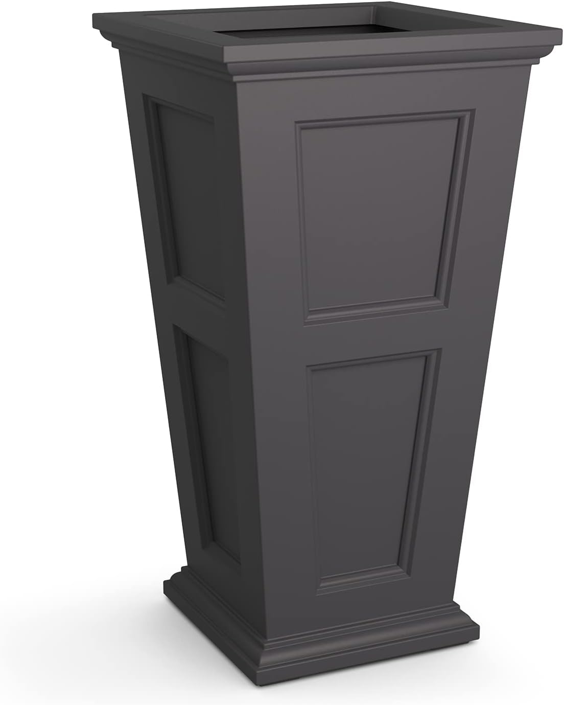 Mayne Fairfield 40in Tall Square Planter, Black | Indoor/Outdoor, All season, Fade resistant, 15-year warranty