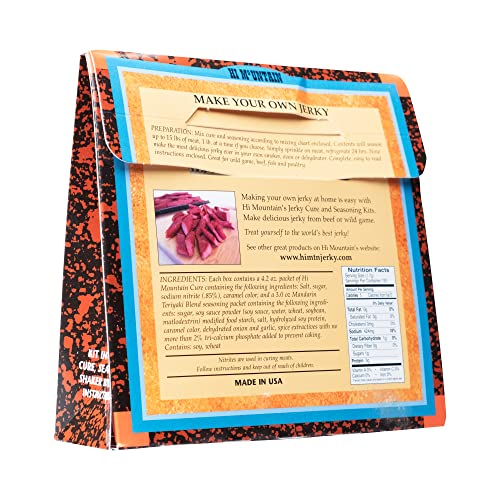 Hi Mountain MANDARIN TERIYAKI BLEND Beef Jerky Seasoning and Cure Kit | Sweet teriyaki citrus flavor, perfect jerky seasoning for deer, elk