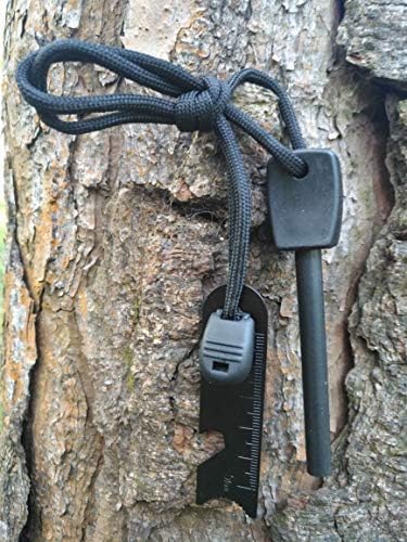 FOSTAR Ferrocerium Alloy Rod Fire Starter, 5/16 Inch Thick Waterproof Fire Steel, Bushcraft Ferro Rod with Easy Grip Handle