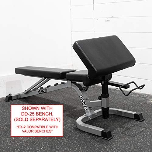 Valor Fitness EX-2 Preacher Curl Bench Attachment