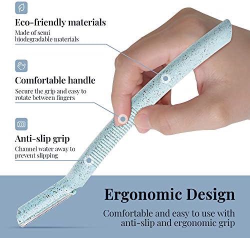 Ennva Disposable Dermaplane Eyebrow & Facial Razors, 6 Pack