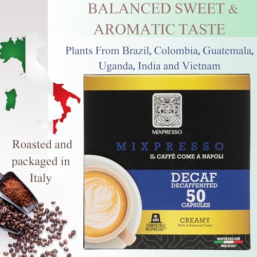 Mixpresso Classe Coffee Espresso Capsules Compatible With Nespresso Original Brewers, Single Cup Coffee Pods 100% from Italy, Medium Roast 80% Arabica Espresso, 50 Count Coffee Capsule Intensity 8/12 | 50 Count Single Cup Coffee Pods Compatible With Nesp…
